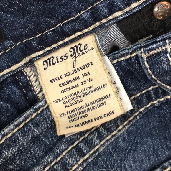 Miss Me boyfriend capris hearts - Picture 5 of 7